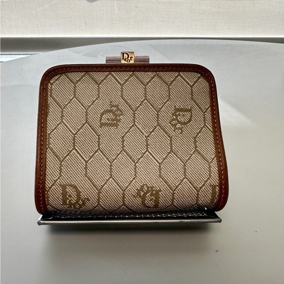 Dior Handbags - Christian Dior Honeycomb Canvas Clasp Coin Purse Wallet